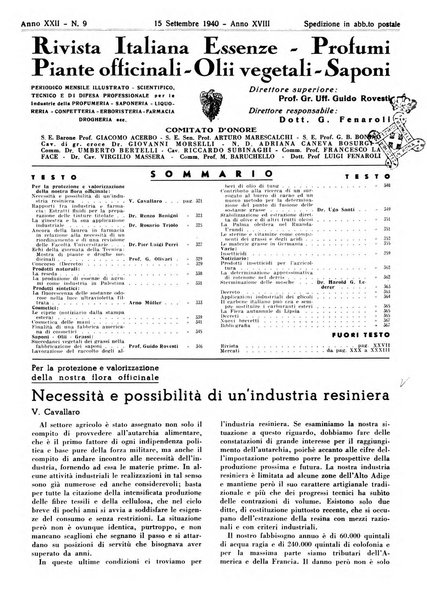 Rivista italiana essenze, profumi, piante officinali, olii vegetali, saponi organo di propaganda del gruppo produttori materie aromatiche della Federazione nazionale fascista degli industriali dei prodotti chimici