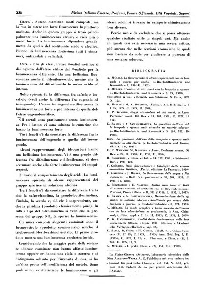 Rivista italiana essenze, profumi, piante officinali, olii vegetali, saponi organo di propaganda del gruppo produttori materie aromatiche della Federazione nazionale fascista degli industriali dei prodotti chimici