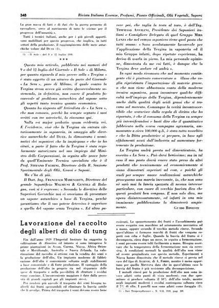 Rivista italiana essenze, profumi, piante officinali, olii vegetali, saponi organo di propaganda del gruppo produttori materie aromatiche della Federazione nazionale fascista degli industriali dei prodotti chimici