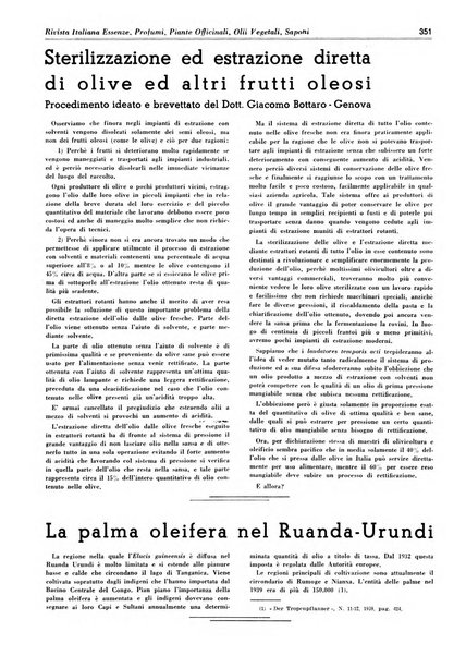 Rivista italiana essenze, profumi, piante officinali, olii vegetali, saponi organo di propaganda del gruppo produttori materie aromatiche della Federazione nazionale fascista degli industriali dei prodotti chimici