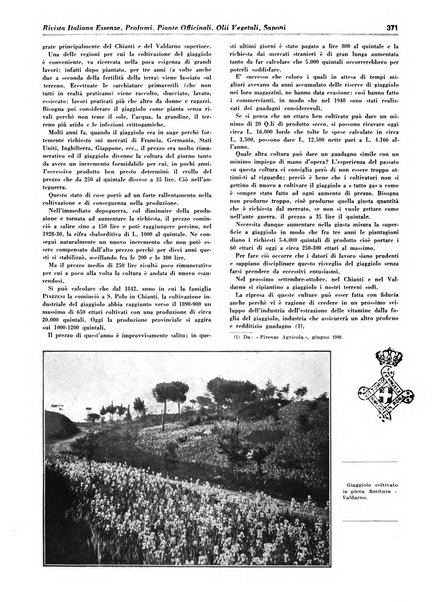 Rivista italiana essenze, profumi, piante officinali, olii vegetali, saponi organo di propaganda del gruppo produttori materie aromatiche della Federazione nazionale fascista degli industriali dei prodotti chimici