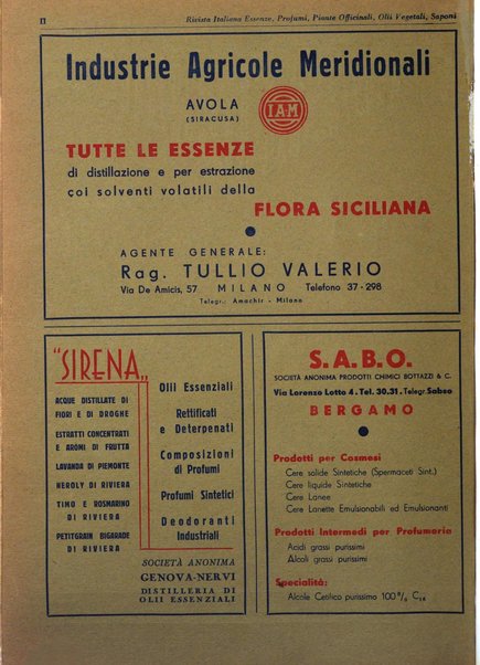 Rivista italiana essenze, profumi, piante officinali, olii vegetali, saponi organo di propaganda del gruppo produttori materie aromatiche della Federazione nazionale fascista degli industriali dei prodotti chimici