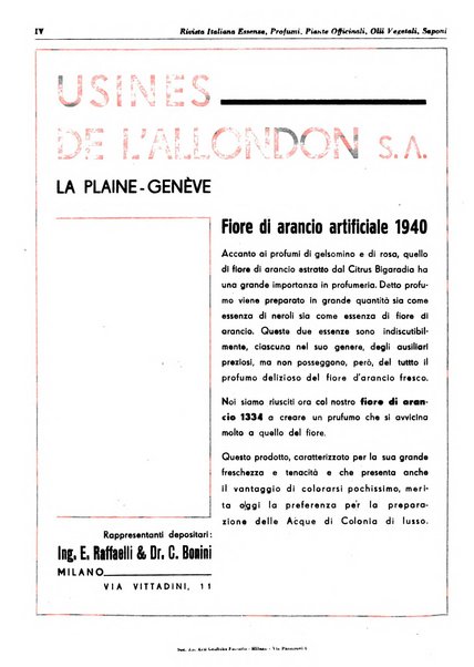 Rivista italiana essenze, profumi, piante officinali, olii vegetali, saponi organo di propaganda del gruppo produttori materie aromatiche della Federazione nazionale fascista degli industriali dei prodotti chimici