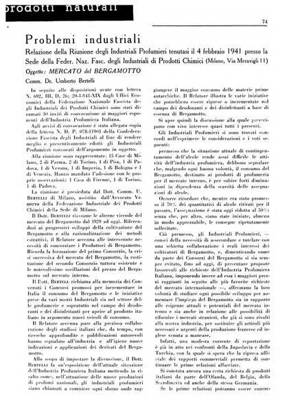 Rivista italiana essenze, profumi, piante officinali, olii vegetali, saponi organo di propaganda del gruppo produttori materie aromatiche della Federazione nazionale fascista degli industriali dei prodotti chimici