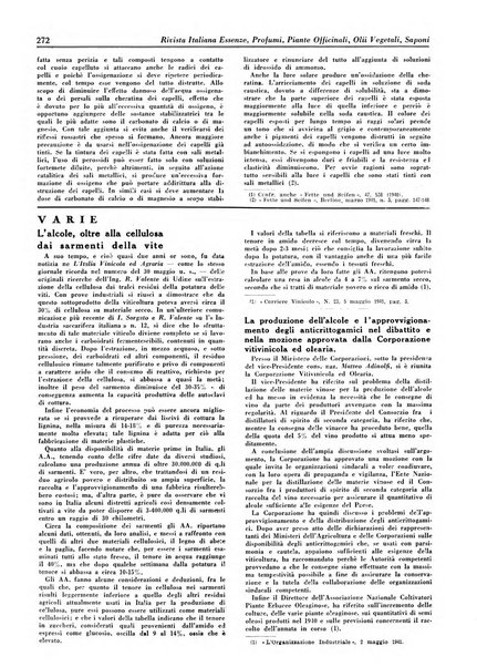 Rivista italiana essenze, profumi, piante officinali, olii vegetali, saponi organo di propaganda del gruppo produttori materie aromatiche della Federazione nazionale fascista degli industriali dei prodotti chimici