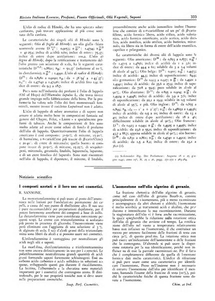 Rivista italiana essenze, profumi, piante officinali, olii vegetali, saponi organo di propaganda del gruppo produttori materie aromatiche della Federazione nazionale fascista degli industriali dei prodotti chimici