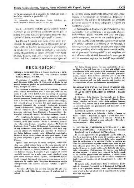 Rivista italiana essenze, profumi, piante officinali, olii vegetali, saponi organo di propaganda del gruppo produttori materie aromatiche della Federazione nazionale fascista degli industriali dei prodotti chimici