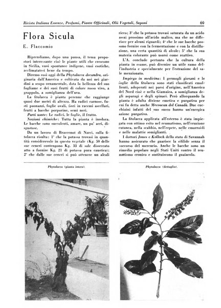 Rivista italiana essenze, profumi, piante officinali, olii vegetali, saponi organo di propaganda del gruppo produttori materie aromatiche della Federazione nazionale fascista degli industriali dei prodotti chimici