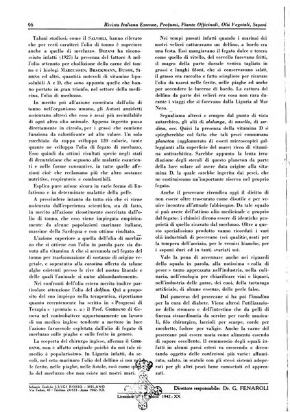 Rivista italiana essenze, profumi, piante officinali, olii vegetali, saponi organo di propaganda del gruppo produttori materie aromatiche della Federazione nazionale fascista degli industriali dei prodotti chimici