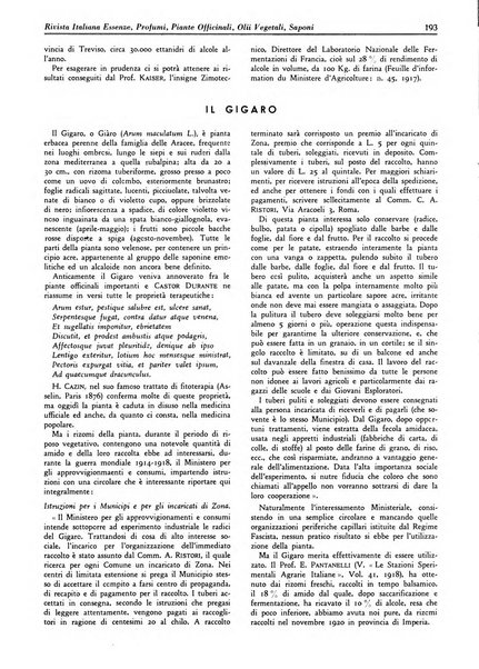 Rivista italiana essenze, profumi, piante officinali, olii vegetali, saponi organo di propaganda del gruppo produttori materie aromatiche della Federazione nazionale fascista degli industriali dei prodotti chimici