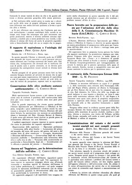 Rivista italiana essenze, profumi, piante officinali, olii vegetali, saponi organo di propaganda del gruppo produttori materie aromatiche della Federazione nazionale fascista degli industriali dei prodotti chimici