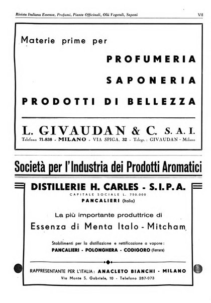 Rivista italiana essenze, profumi, piante officinali, olii vegetali, saponi organo di propaganda del gruppo produttori materie aromatiche della Federazione nazionale fascista degli industriali dei prodotti chimici