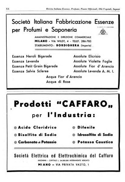 Rivista italiana essenze, profumi, piante officinali, olii vegetali, saponi organo di propaganda del gruppo produttori materie aromatiche della Federazione nazionale fascista degli industriali dei prodotti chimici