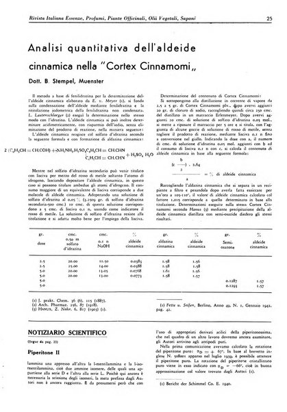 Rivista italiana essenze, profumi, piante officinali, olii vegetali, saponi organo di propaganda del gruppo produttori materie aromatiche della Federazione nazionale fascista degli industriali dei prodotti chimici