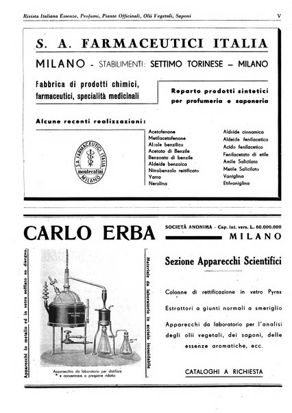 Rivista italiana essenze, profumi, piante officinali, olii vegetali, saponi organo di propaganda del gruppo produttori materie aromatiche della Federazione nazionale fascista degli industriali dei prodotti chimici