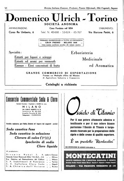 Rivista italiana essenze, profumi, piante officinali, olii vegetali, saponi organo di propaganda del gruppo produttori materie aromatiche della Federazione nazionale fascista degli industriali dei prodotti chimici