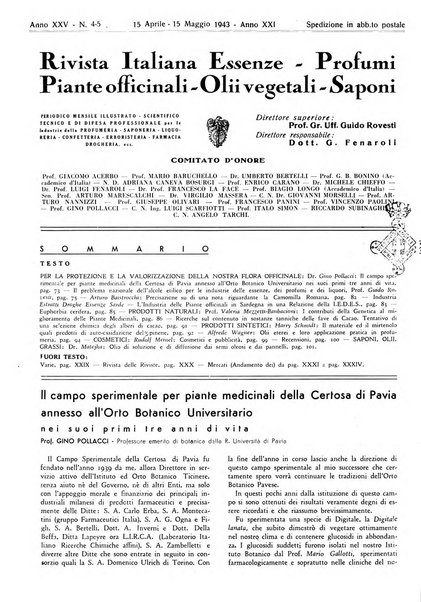 Rivista italiana essenze, profumi, piante officinali, olii vegetali, saponi organo di propaganda del gruppo produttori materie aromatiche della Federazione nazionale fascista degli industriali dei prodotti chimici