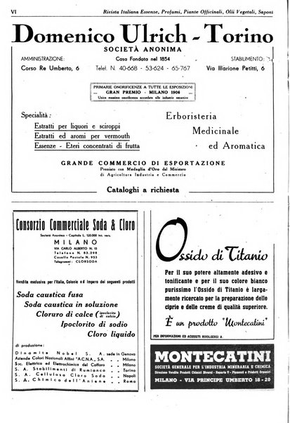 Rivista italiana essenze, profumi, piante officinali, olii vegetali, saponi organo di propaganda del gruppo produttori materie aromatiche della Federazione nazionale fascista degli industriali dei prodotti chimici