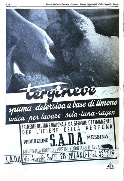 Rivista italiana essenze, profumi, piante officinali, olii vegetali, saponi organo di propaganda del gruppo produttori materie aromatiche della Federazione nazionale fascista degli industriali dei prodotti chimici