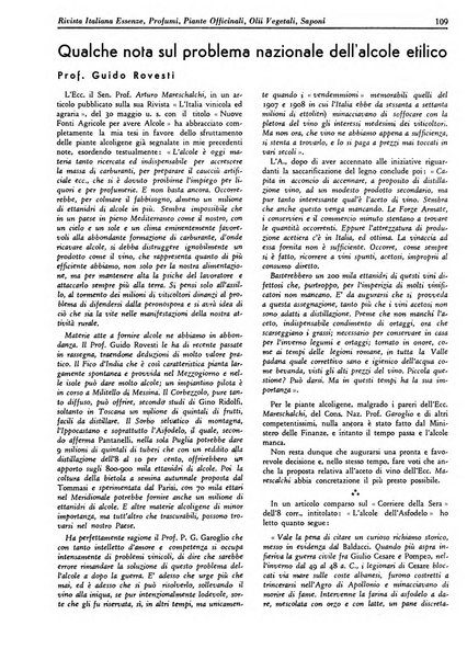 Rivista italiana essenze, profumi, piante officinali, olii vegetali, saponi organo di propaganda del gruppo produttori materie aromatiche della Federazione nazionale fascista degli industriali dei prodotti chimici