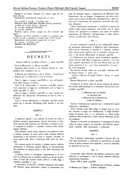 Rivista italiana essenze, profumi, piante officinali, olii vegetali, saponi organo di propaganda del gruppo produttori materie aromatiche della Federazione nazionale fascista degli industriali dei prodotti chimici