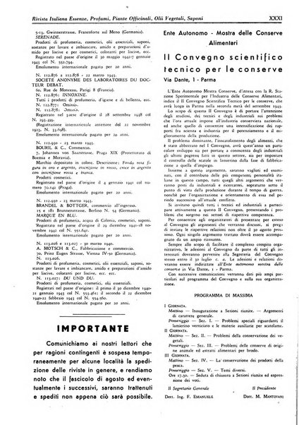 Rivista italiana essenze, profumi, piante officinali, olii vegetali, saponi organo di propaganda del gruppo produttori materie aromatiche della Federazione nazionale fascista degli industriali dei prodotti chimici