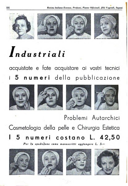 Rivista italiana essenze, profumi, piante officinali, olii vegetali, saponi organo di propaganda del gruppo produttori materie aromatiche della Federazione nazionale fascista degli industriali dei prodotti chimici