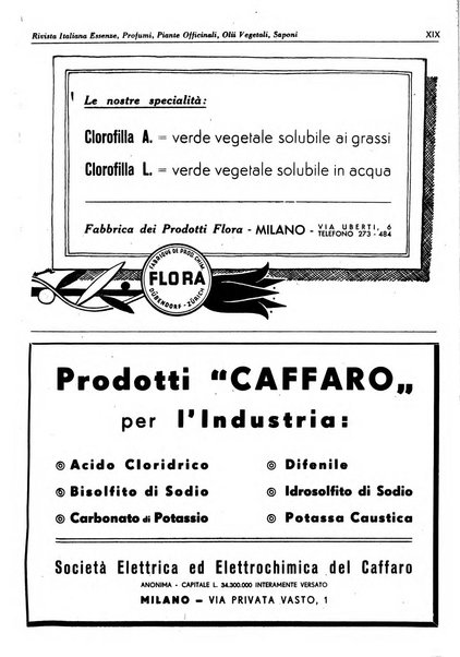 Rivista italiana essenze, profumi, piante officinali, olii vegetali, saponi organo di propaganda del gruppo produttori materie aromatiche della Federazione nazionale fascista degli industriali dei prodotti chimici