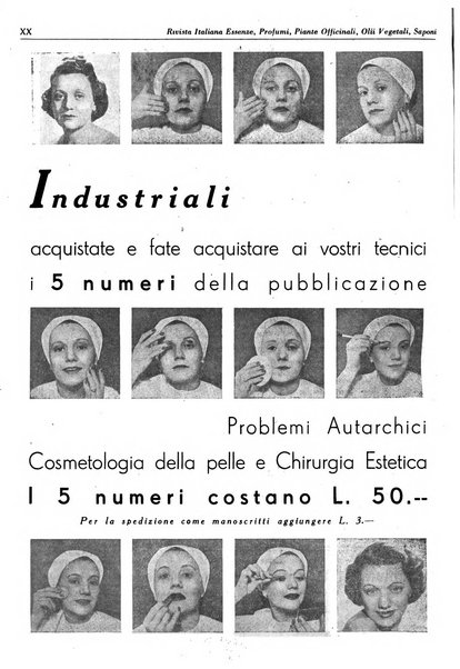 Rivista italiana essenze, profumi, piante officinali, olii vegetali, saponi organo di propaganda del gruppo produttori materie aromatiche della Federazione nazionale fascista degli industriali dei prodotti chimici