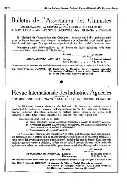 Rivista italiana essenze, profumi, piante officinali, olii vegetali, saponi organo di propaganda del gruppo produttori materie aromatiche della Federazione nazionale fascista degli industriali dei prodotti chimici