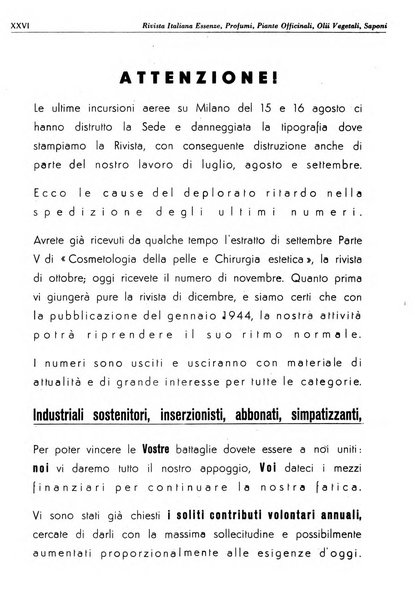 Rivista italiana essenze, profumi, piante officinali, olii vegetali, saponi organo di propaganda del gruppo produttori materie aromatiche della Federazione nazionale fascista degli industriali dei prodotti chimici