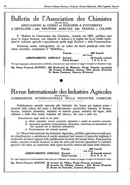 Rivista italiana essenze, profumi, piante officinali, olii vegetali, saponi organo di propaganda del gruppo produttori materie aromatiche della Federazione nazionale fascista degli industriali dei prodotti chimici