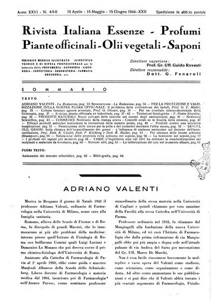 Rivista italiana essenze, profumi, piante officinali, olii vegetali, saponi organo di propaganda del gruppo produttori materie aromatiche della Federazione nazionale fascista degli industriali dei prodotti chimici