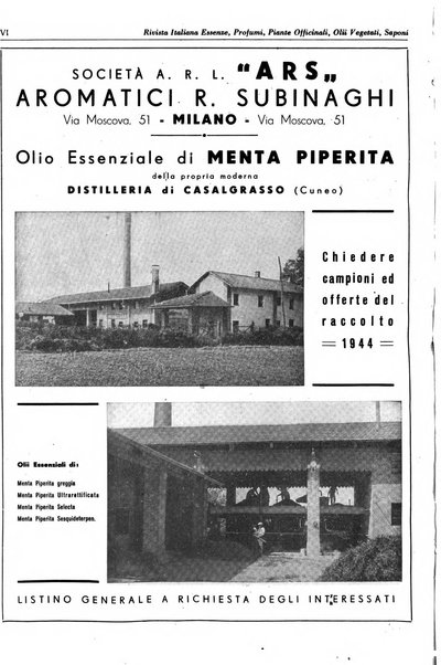 Rivista italiana essenze, profumi, piante officinali, olii vegetali, saponi organo di propaganda del gruppo produttori materie aromatiche della Federazione nazionale fascista degli industriali dei prodotti chimici