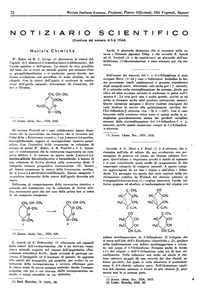 Rivista italiana essenze, profumi, piante officinali, olii vegetali, saponi organo di propaganda del gruppo produttori materie aromatiche della Federazione nazionale fascista degli industriali dei prodotti chimici