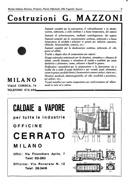 Rivista italiana essenze, profumi, piante officinali, olii vegetali, saponi organo di propaganda del gruppo produttori materie aromatiche della Federazione nazionale fascista degli industriali dei prodotti chimici