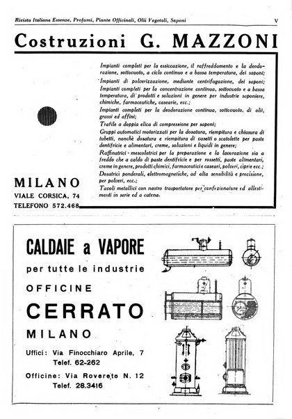 Rivista italiana essenze, profumi, piante officinali, olii vegetali, saponi organo di propaganda del gruppo produttori materie aromatiche della Federazione nazionale fascista degli industriali dei prodotti chimici