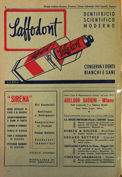 Rivista italiana essenze, profumi, piante officinali, olii vegetali, saponi organo di propaganda del gruppo produttori materie aromatiche della Federazione nazionale fascista degli industriali dei prodotti chimici