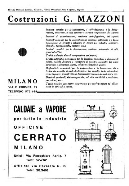 Rivista italiana essenze, profumi, piante officinali, olii vegetali, saponi organo di propaganda del gruppo produttori materie aromatiche della Federazione nazionale fascista degli industriali dei prodotti chimici