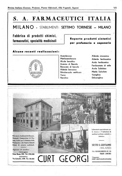 Rivista italiana essenze, profumi, piante officinali, olii vegetali, saponi organo di propaganda del gruppo produttori materie aromatiche della Federazione nazionale fascista degli industriali dei prodotti chimici