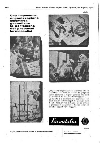 Rivista italiana essenze, profumi, piante officinali, olii vegetali, saponi organo di propaganda del gruppo produttori materie aromatiche della Federazione nazionale fascista degli industriali dei prodotti chimici