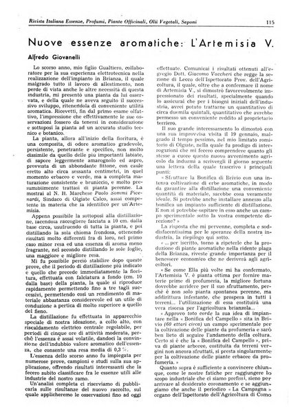 Rivista italiana essenze, profumi, piante officinali, olii vegetali, saponi organo di propaganda del gruppo produttori materie aromatiche della Federazione nazionale fascista degli industriali dei prodotti chimici