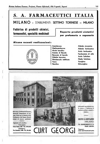 Rivista italiana essenze, profumi, piante officinali, olii vegetali, saponi organo di propaganda del gruppo produttori materie aromatiche della Federazione nazionale fascista degli industriali dei prodotti chimici