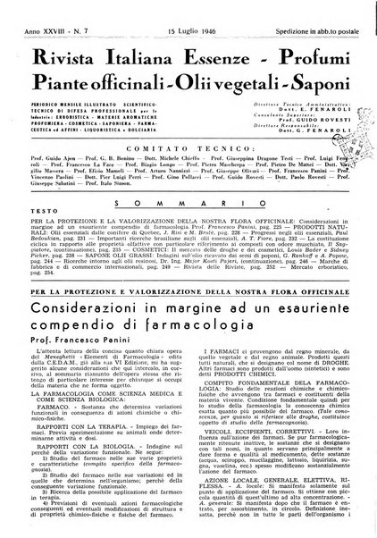 Rivista italiana essenze, profumi, piante officinali, olii vegetali, saponi organo di propaganda del gruppo produttori materie aromatiche della Federazione nazionale fascista degli industriali dei prodotti chimici