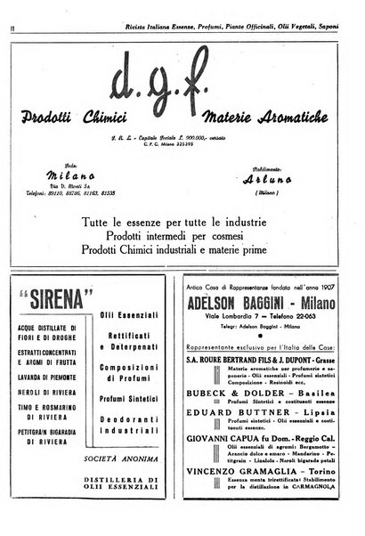 Rivista italiana essenze, profumi, piante officinali, olii vegetali, saponi organo di propaganda del gruppo produttori materie aromatiche della Federazione nazionale fascista degli industriali dei prodotti chimici