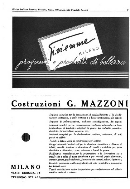 Rivista italiana essenze, profumi, piante officinali, olii vegetali, saponi organo di propaganda del gruppo produttori materie aromatiche della Federazione nazionale fascista degli industriali dei prodotti chimici