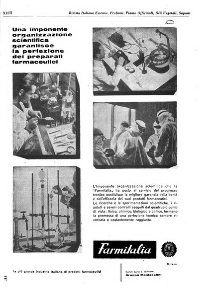 Rivista italiana essenze, profumi, piante officinali, olii vegetali, saponi organo di propaganda del gruppo produttori materie aromatiche della Federazione nazionale fascista degli industriali dei prodotti chimici