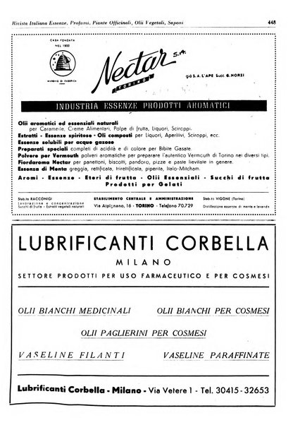 Rivista italiana essenze, profumi, piante officinali, olii vegetali, saponi organo di propaganda del gruppo produttori materie aromatiche della Federazione nazionale fascista degli industriali dei prodotti chimici