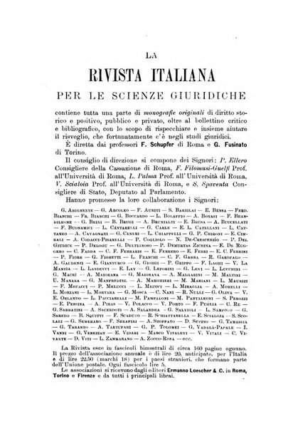 Rivista italiana per le scienze giuridiche