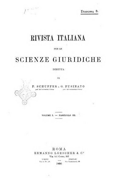 Rivista italiana per le scienze giuridiche